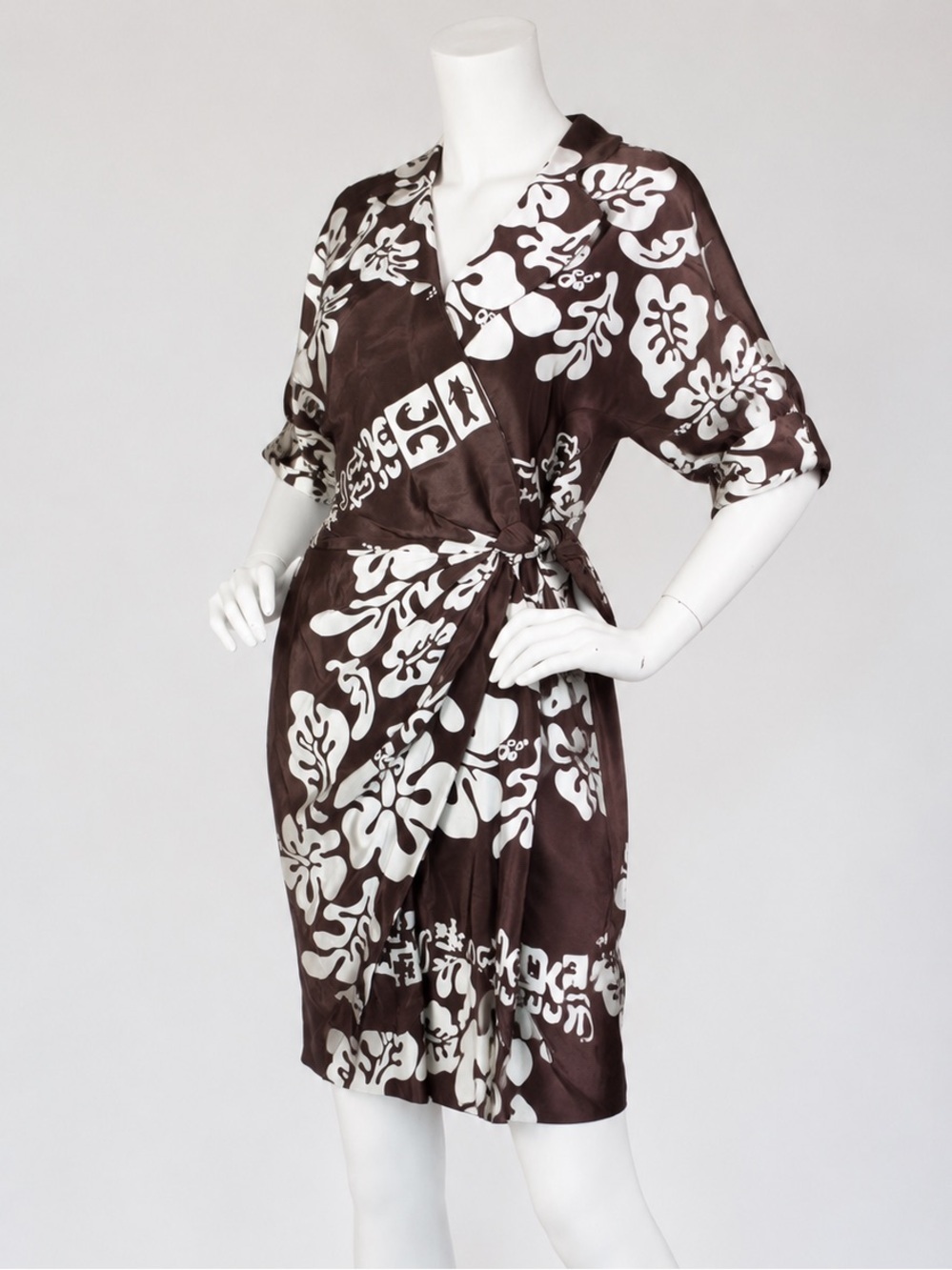 Vintage Thierry Mugler Silk Wrap Dress Size 42 - Picture 2 of 13